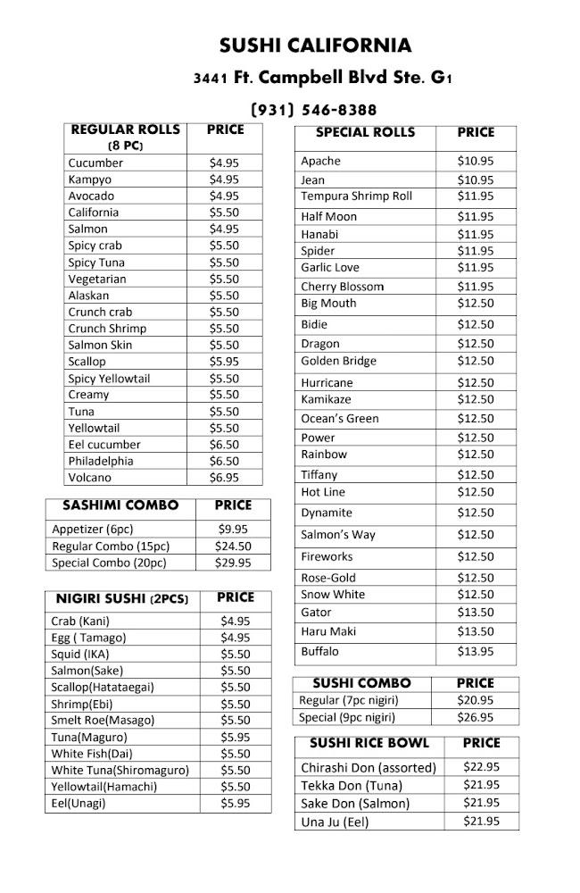 Sushi California Kampyo Roll